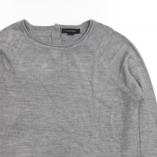 Primark Womens Grey Round Neck Acrylic Pullover Jumper Size 14