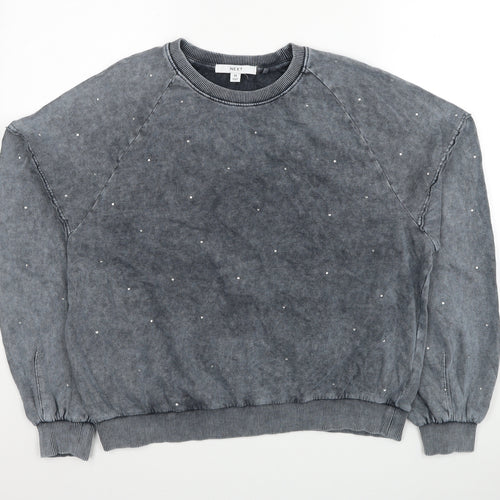 NEXT Womens Grey Cotton Pullover Sweatshirt Size M Pullover
