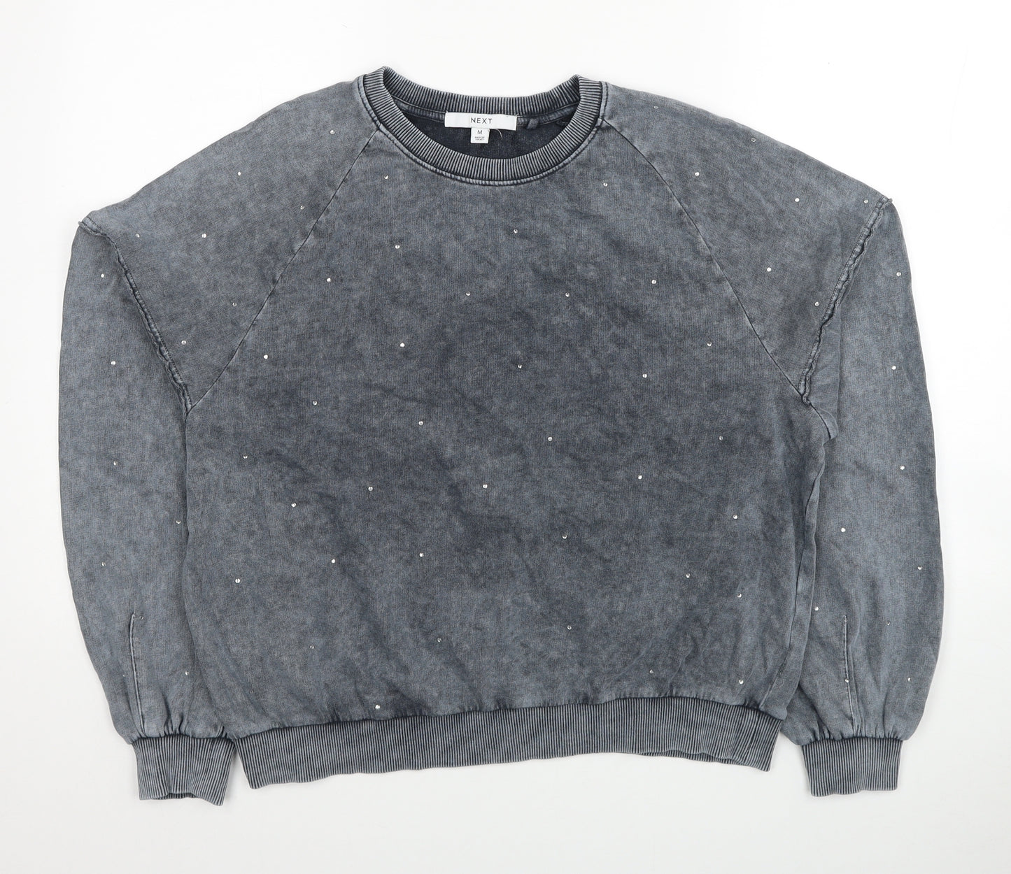 NEXT Womens Grey Cotton Pullover Sweatshirt Size M Pullover