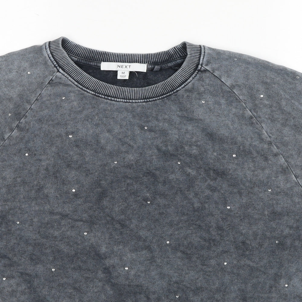 NEXT Womens Grey Cotton Pullover Sweatshirt Size M Pullover