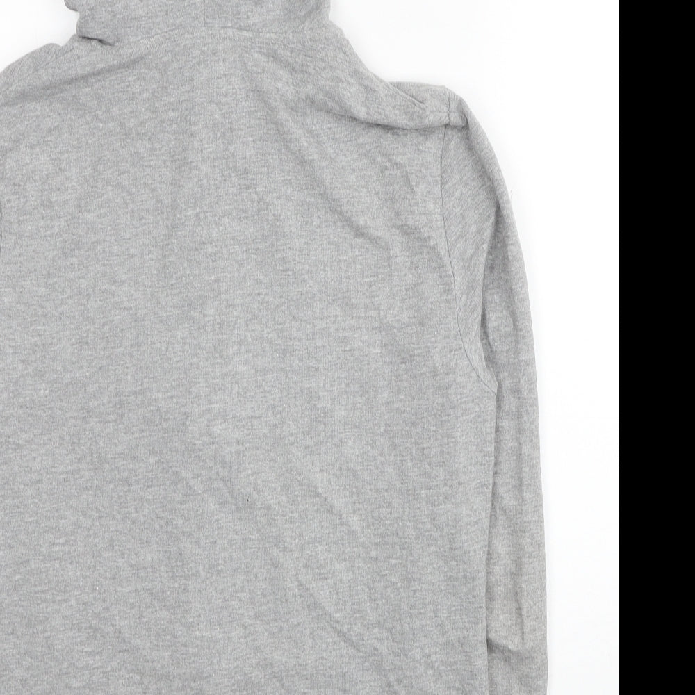 ASOS Mens Grey Cotton Full Zip Hoodie Size S