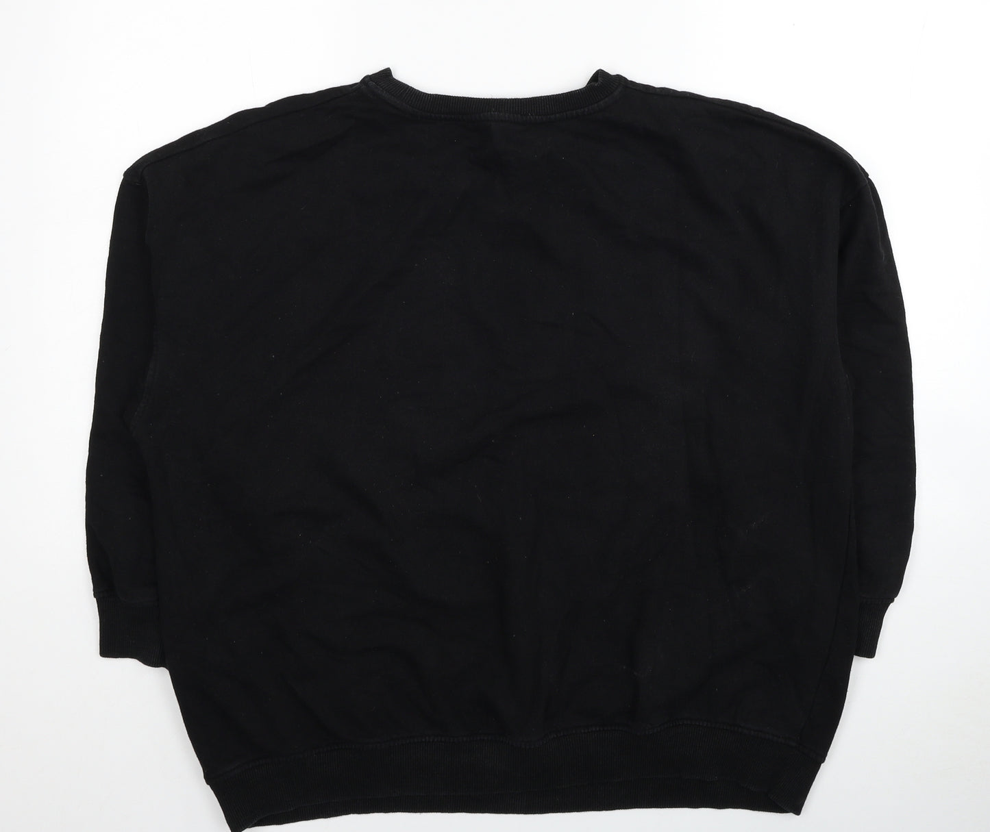 Primark Womens Black Cotton Pullover Sweatshirt Size 10 Pullover