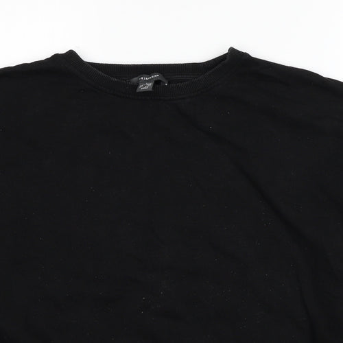 Primark Womens Black Cotton Pullover Sweatshirt Size 10 Pullover