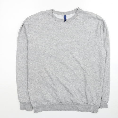 H&M Mens Grey Cotton Pullover Sweatshirt Size M