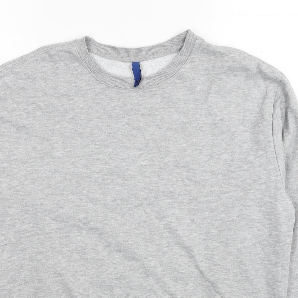 H&M Mens Grey Cotton Pullover Sweatshirt Size M