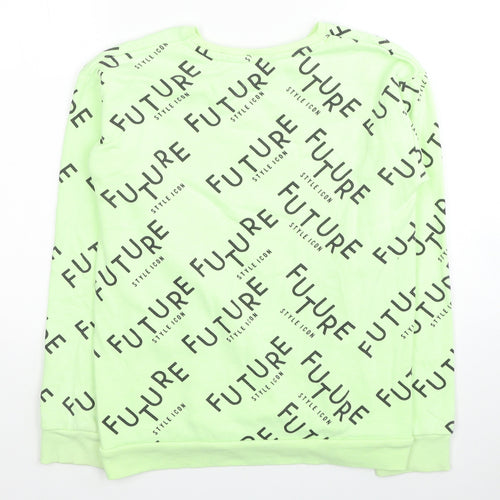 George Boys Green Cotton Pullover Sweatshirt Size 12-13 Years Pullover - Future Style Icon
