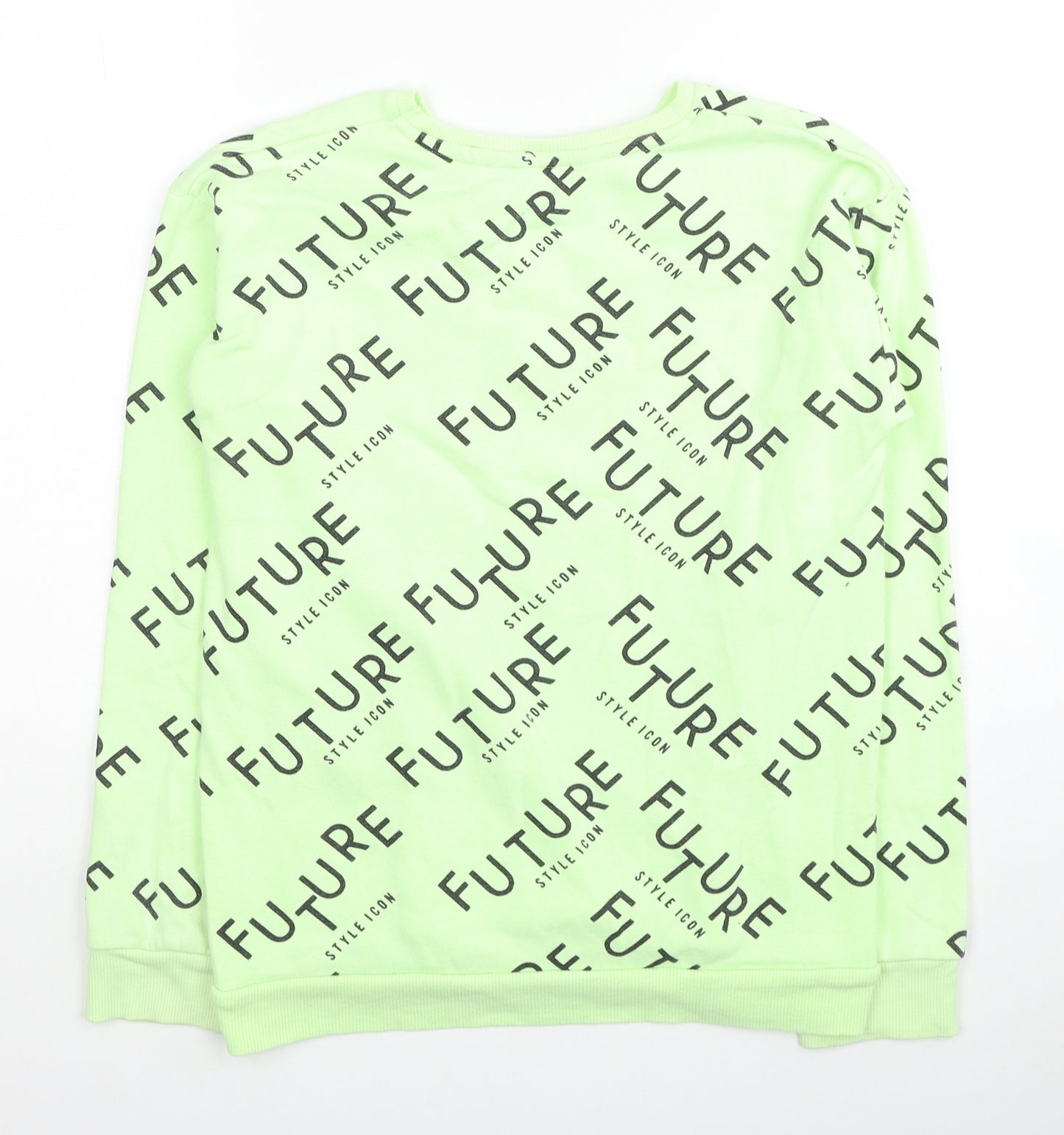 George Boys Green Cotton Pullover Sweatshirt Size 12-13 Years Pullover - Future Style Icon