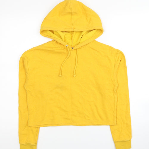 H&M Womens Yellow Cotton Pullover Hoodie Size XS Pullover