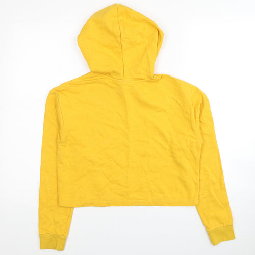 H&M Womens Yellow Cotton Pullover Hoodie Size XS Pullover
