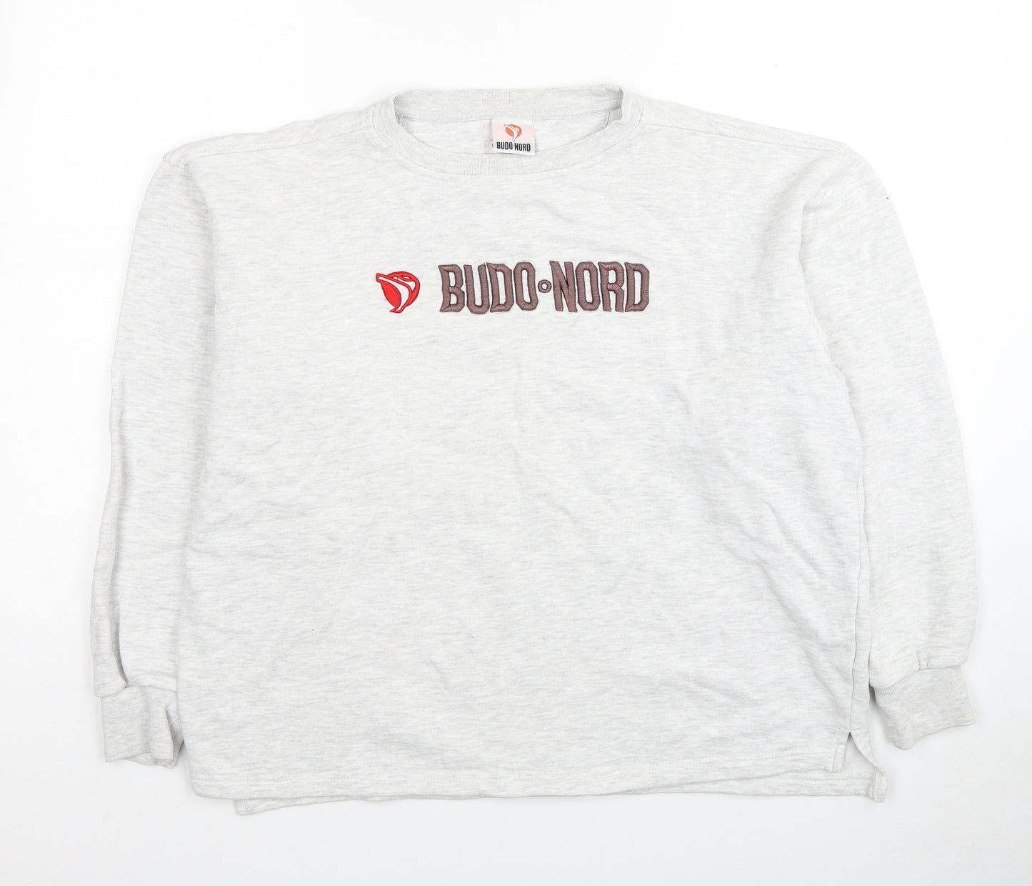 Budo Nord Womens Grey Cotton Pullover Sweatshirt Size M Pullover
