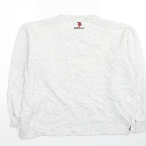 Budo Nord Womens Grey Cotton Pullover Sweatshirt Size M Pullover