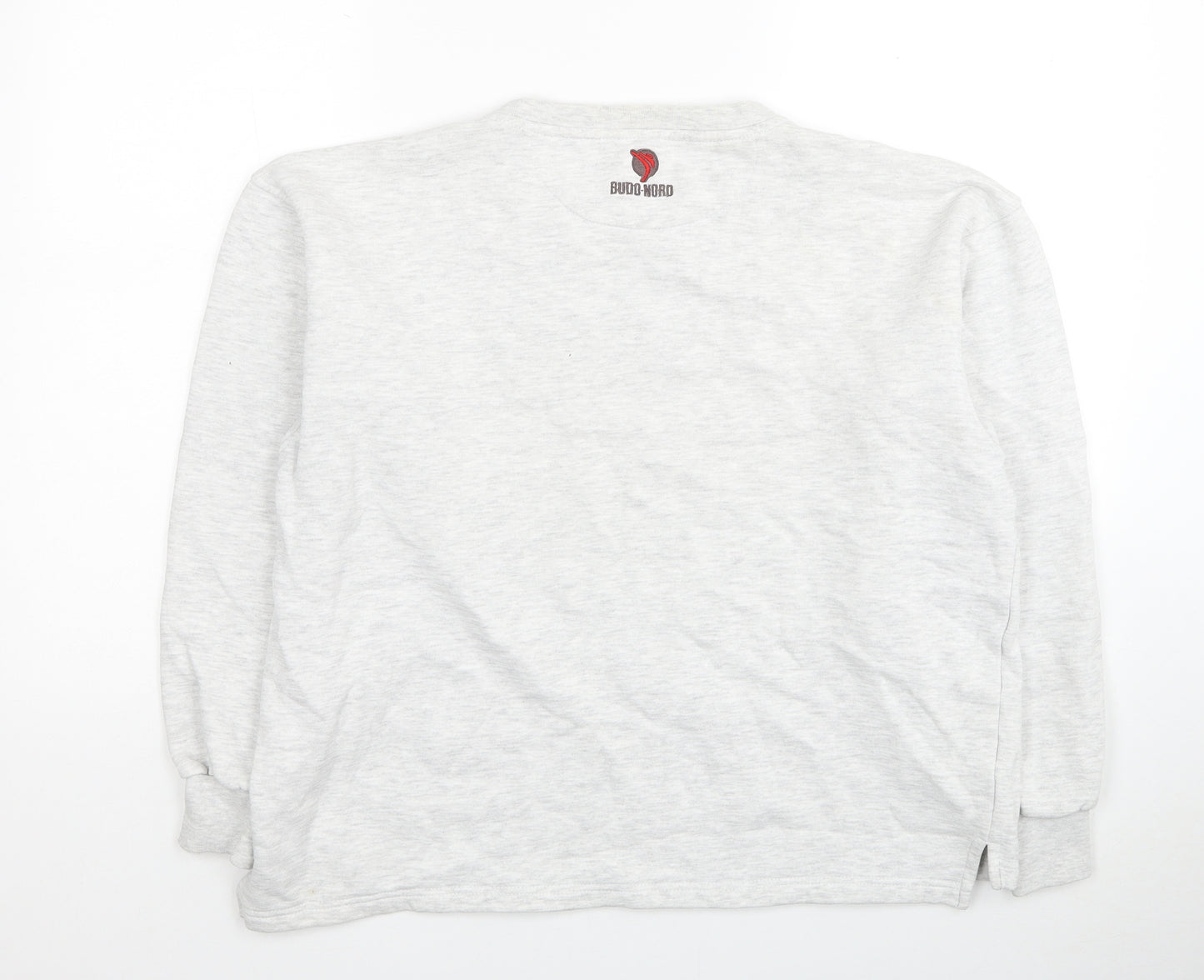 Budo Nord Womens Grey Cotton Pullover Sweatshirt Size M Pullover