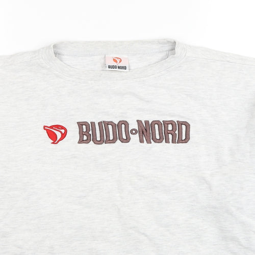 Budo Nord Womens Grey Cotton Pullover Sweatshirt Size M Pullover