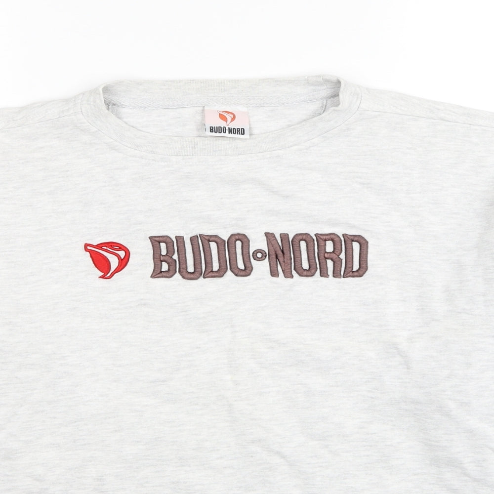 Budo Nord Womens Grey Cotton Pullover Sweatshirt Size M Pullover
