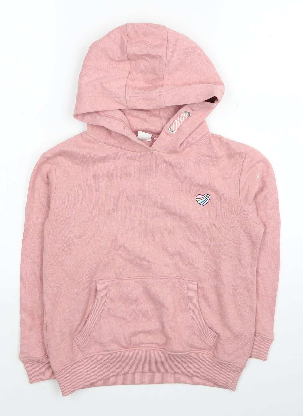 NEXT Girls Pink Cotton Pullover Hoodie Size 8 Years Pullover