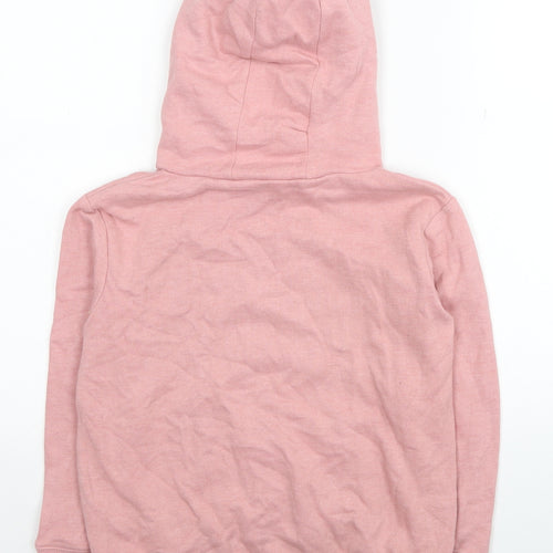 NEXT Girls Pink Cotton Pullover Hoodie Size 8 Years Pullover