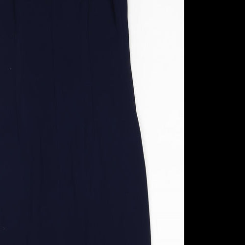 Ivanka Trump Womens Blue Polyester Pencil Dress Size 6 Boat Neck Zip