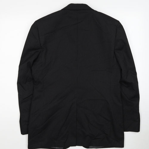 F&F Mens Black Polyester Jacket Blazer Size 38