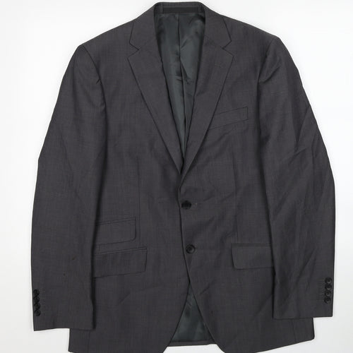 Marks and Spencer Mens Grey Polyester Jacket Blazer Size M