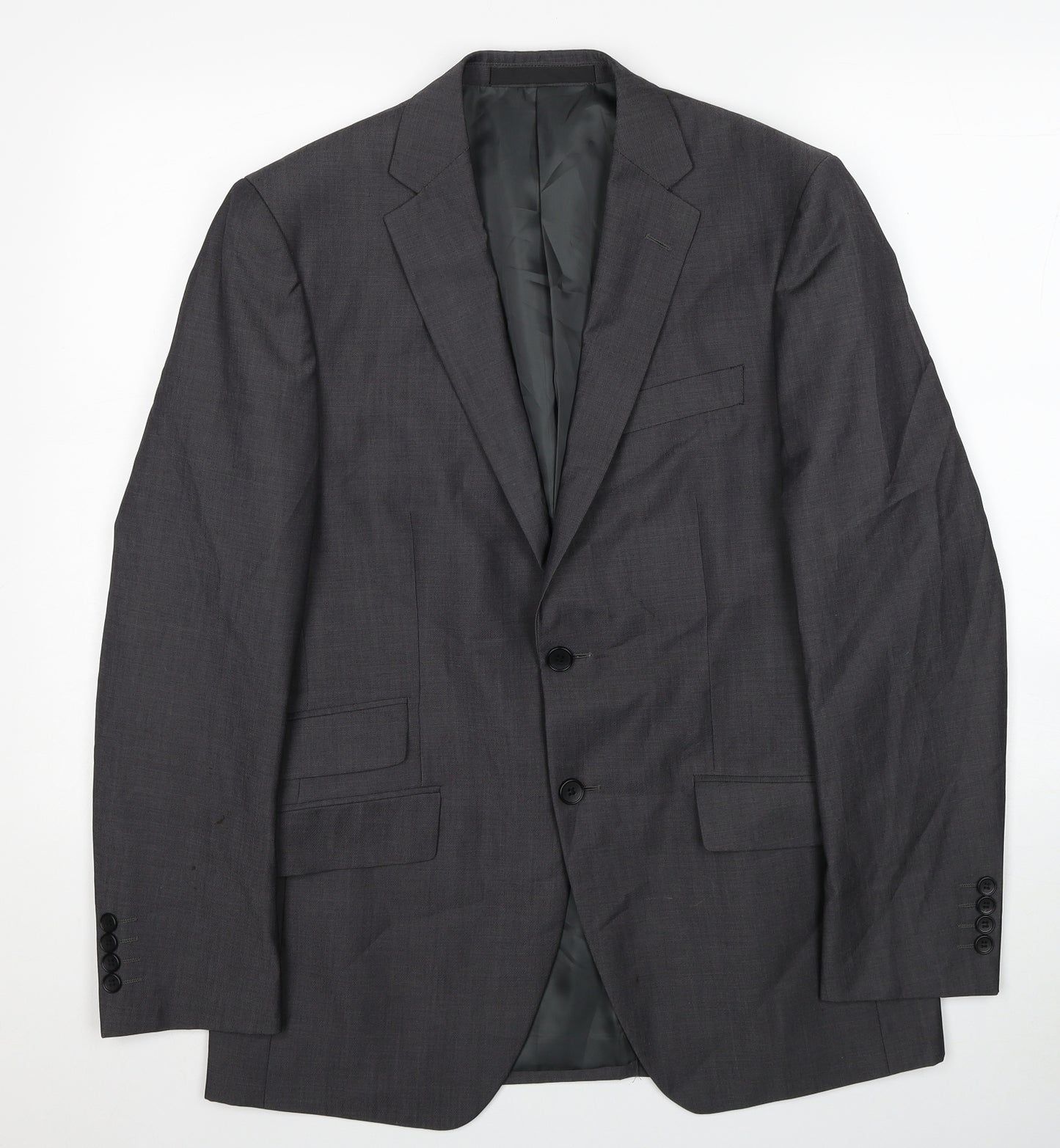 Marks and Spencer Mens Grey Polyester Jacket Blazer Size M