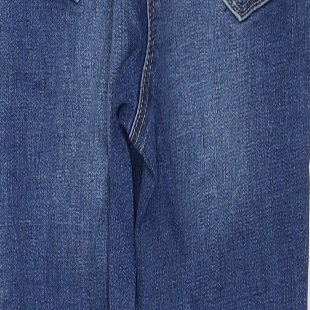 NEXT Girls Blue Cotton Skinny Jeans Size 7 Years Regular Pullover