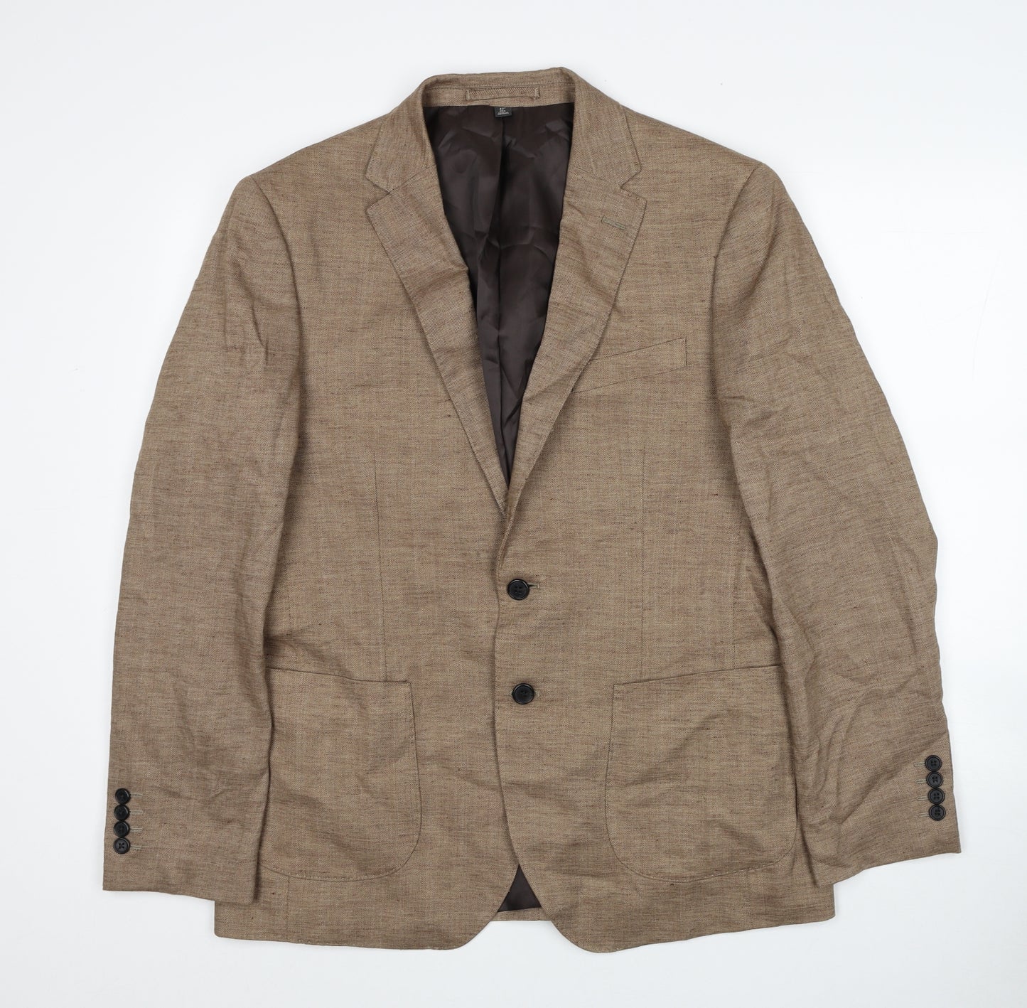 Marks and Spencer Mens Brown Polyacrylate Fibre Jacket Blazer Size XL