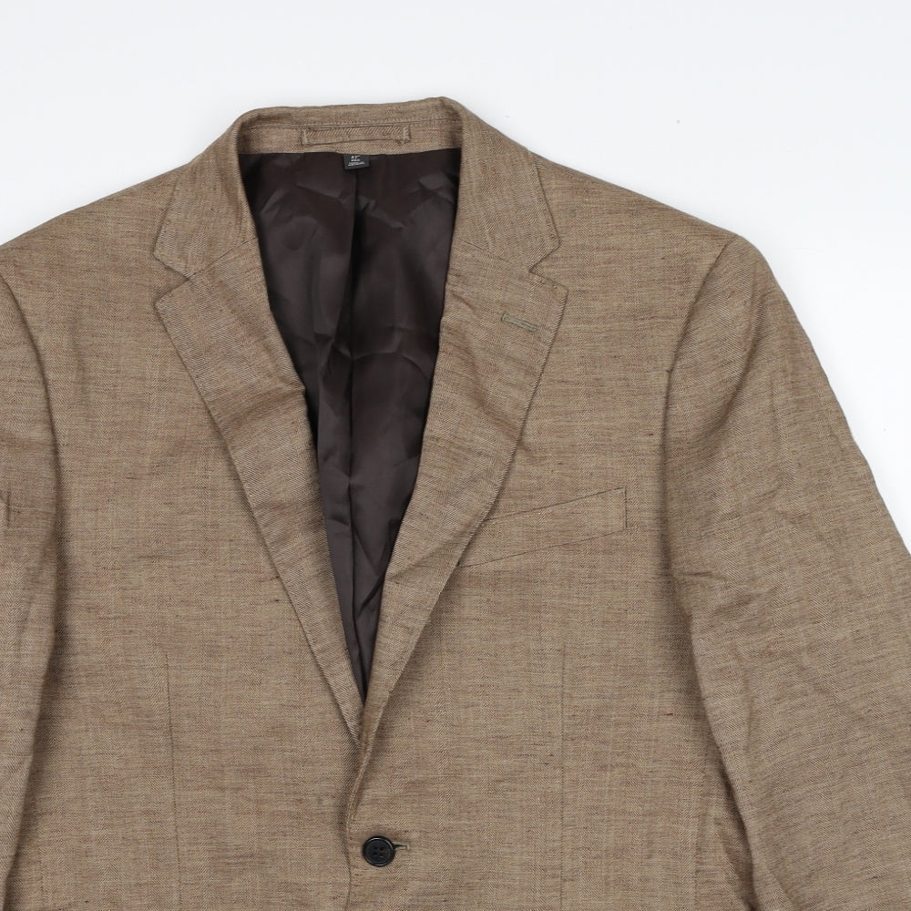 Marks and Spencer Mens Brown Polyacrylate Fibre Jacket Blazer Size XL