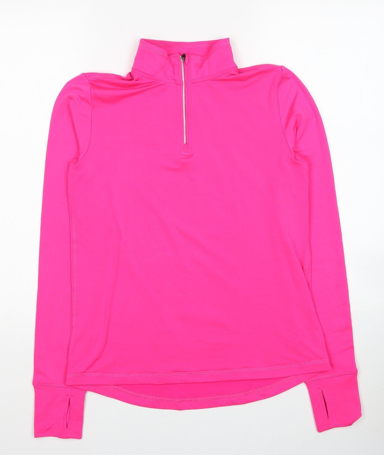 Crivit Womens Pink Polyester Basic Casual Size M High Neck Pullover