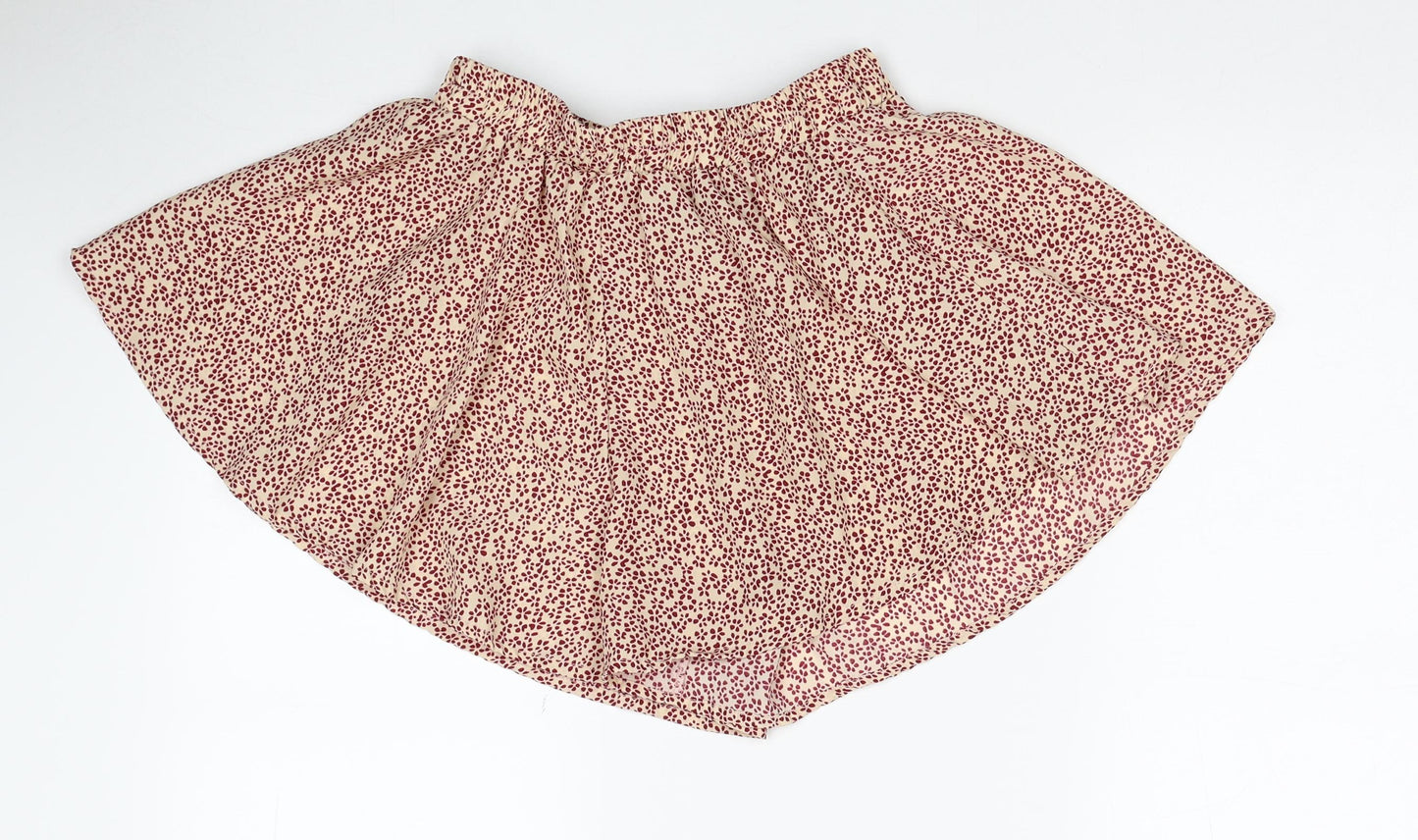 PRETTYLITTLETHING Womens Multicoloured Floral Polyester Culotte Shorts Size 8 Regular Pull On