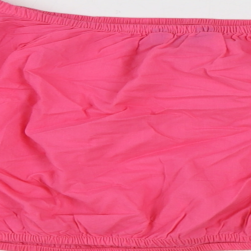 Marks and Spencer Womens Pink 100% Cotton Cropped Blouse Size 14 Boat Neck