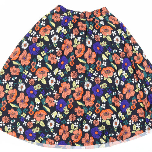 TU Womens Multicoloured Floral Polyester Flare Skirt Size 10