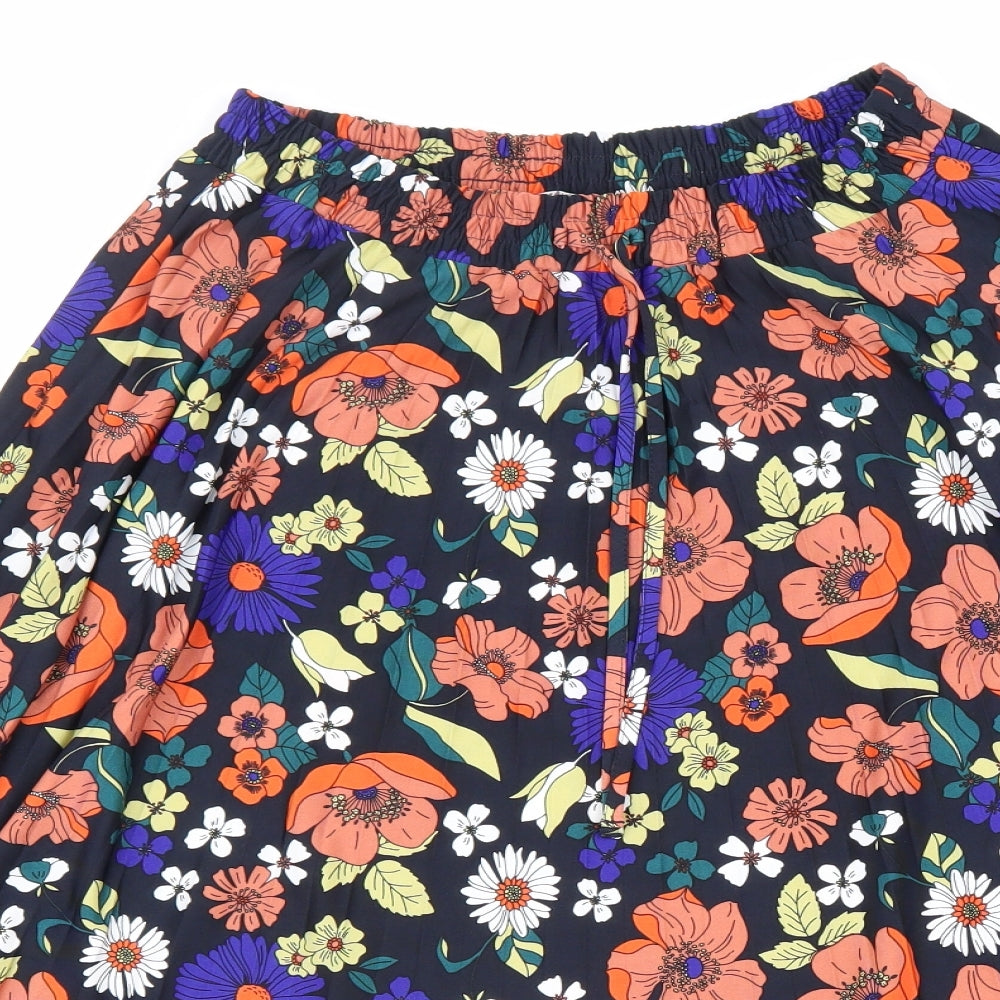 TU Womens Multicoloured Floral Polyester Flare Skirt Size 10
