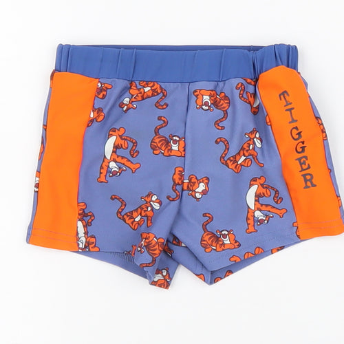 George Boys Blue Geometric Polyester Cropped Trousers Size 6-9 Months