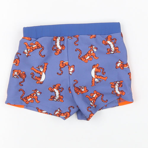 George Boys Blue Geometric Polyester Cropped Trousers Size 6-9 Months
