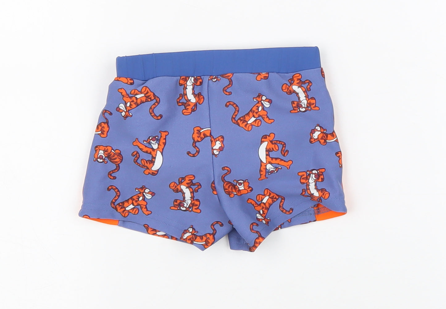 George Boys Blue Geometric Polyester Cropped Trousers Size 6-9 Months