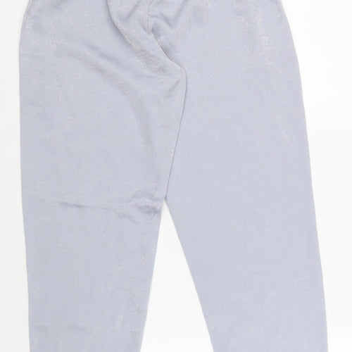 Preworn Womens Grey Polyester Trousers Size S Regular