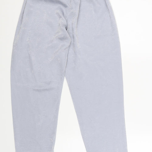 Preworn Womens Grey Polyester Trousers Size S Regular