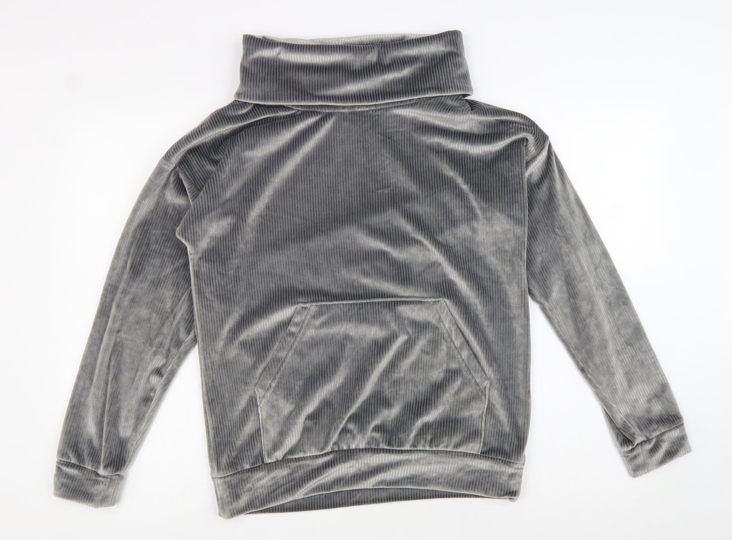 Nutmeg Womens Grey Roll Neck Polyester Pullover Jumper Size 10