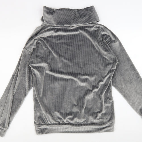 Nutmeg Womens Grey Roll Neck Polyester Pullover Jumper Size 10