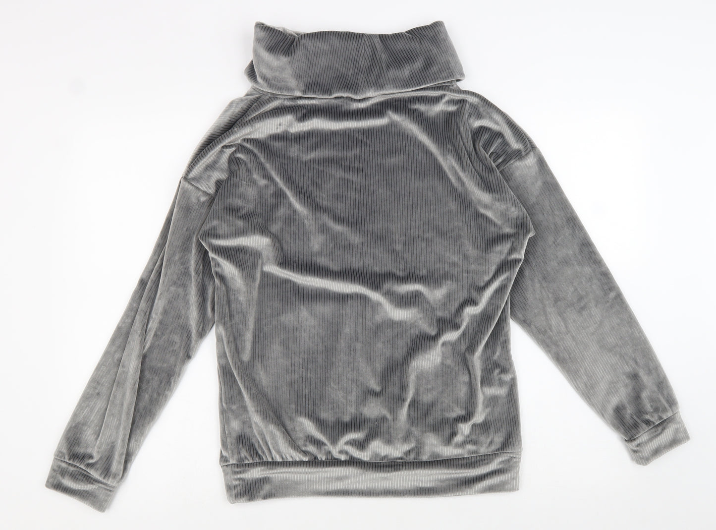 Nutmeg Womens Grey Roll Neck Polyester Pullover Jumper Size 10