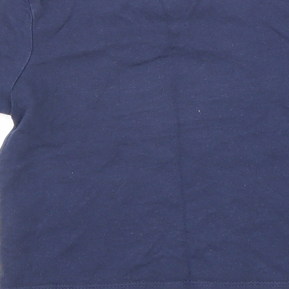 By Very Boys Blue 100% Cotton Basic T-Shirt Size 9-12 Months Round Neck