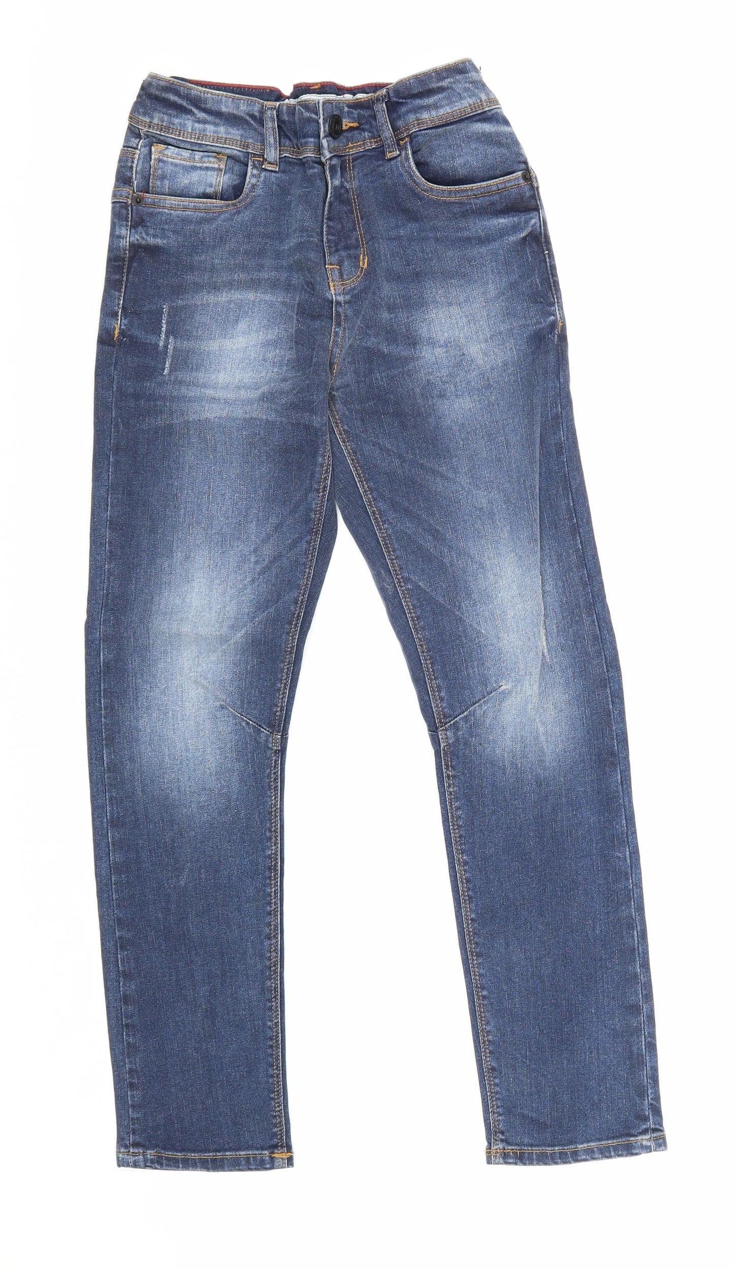 RIPSTOP Boys Blue Coir Skinny Jeans Size 10-11 Years Regular Zip