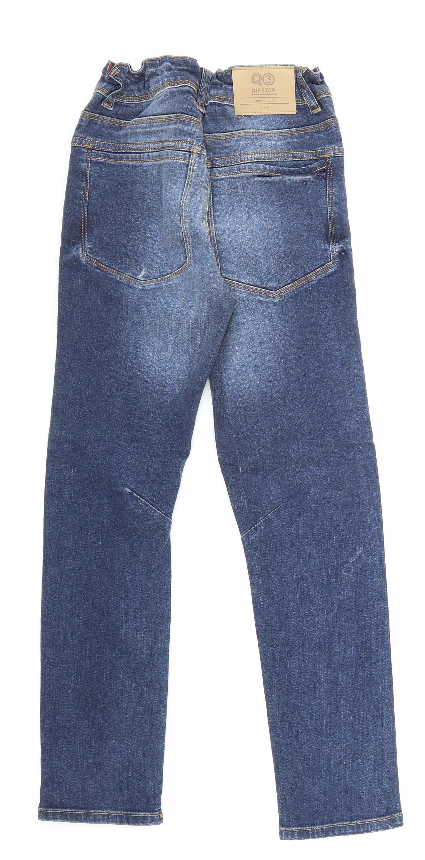 RIPSTOP Boys Blue Coir Skinny Jeans Size 10-11 Years Regular Zip