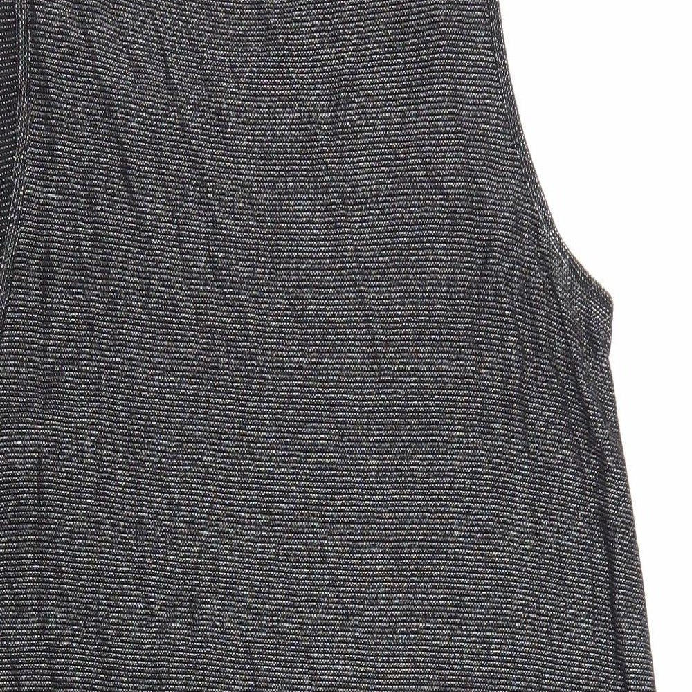 NEXT Womens Black Viscose Basic Tank Size 14 Scoop Neck