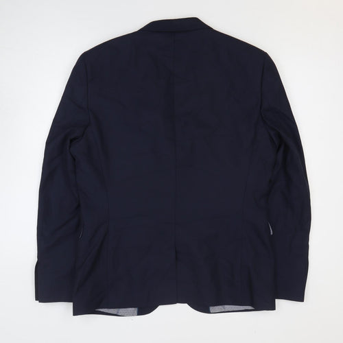 NEXT Mens Blue Polyester Jacket Blazer Size 42