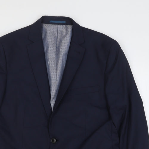 NEXT Mens Blue Polyester Jacket Blazer Size 42