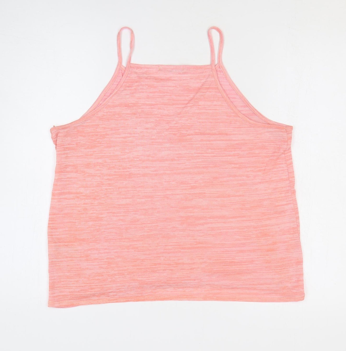 George Womens Pink Viscose Basic Tank Size 16 Scoop Neck