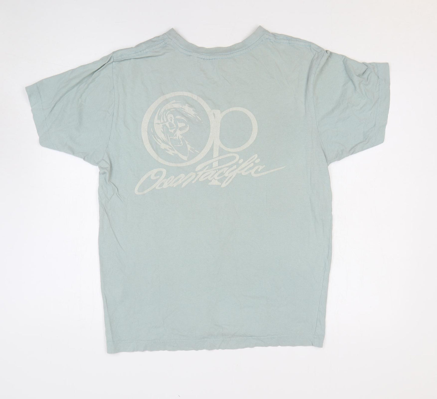 Ocean Pacific Womens Blue 100% Cotton Basic T-Shirt Size M Crew Neck