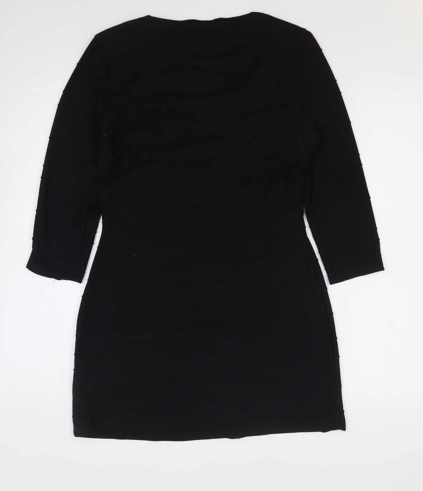 Bravissimo Womens Black Polyester Mini Size 12 Round Neck Pullover