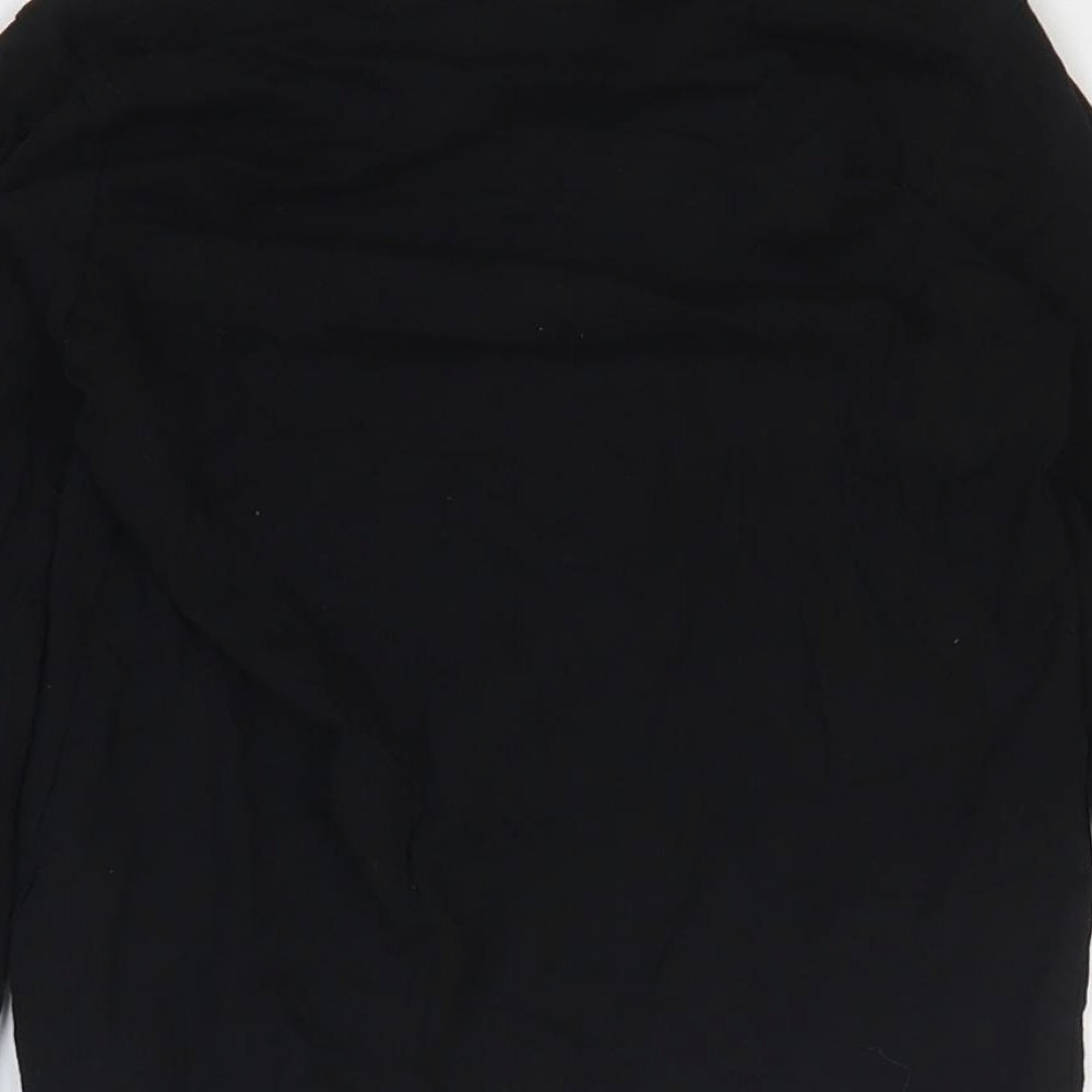 George Boys Black 100% Cotton Basic T-Shirt Size 6-7 Years Round Neck Pullover - Pika!